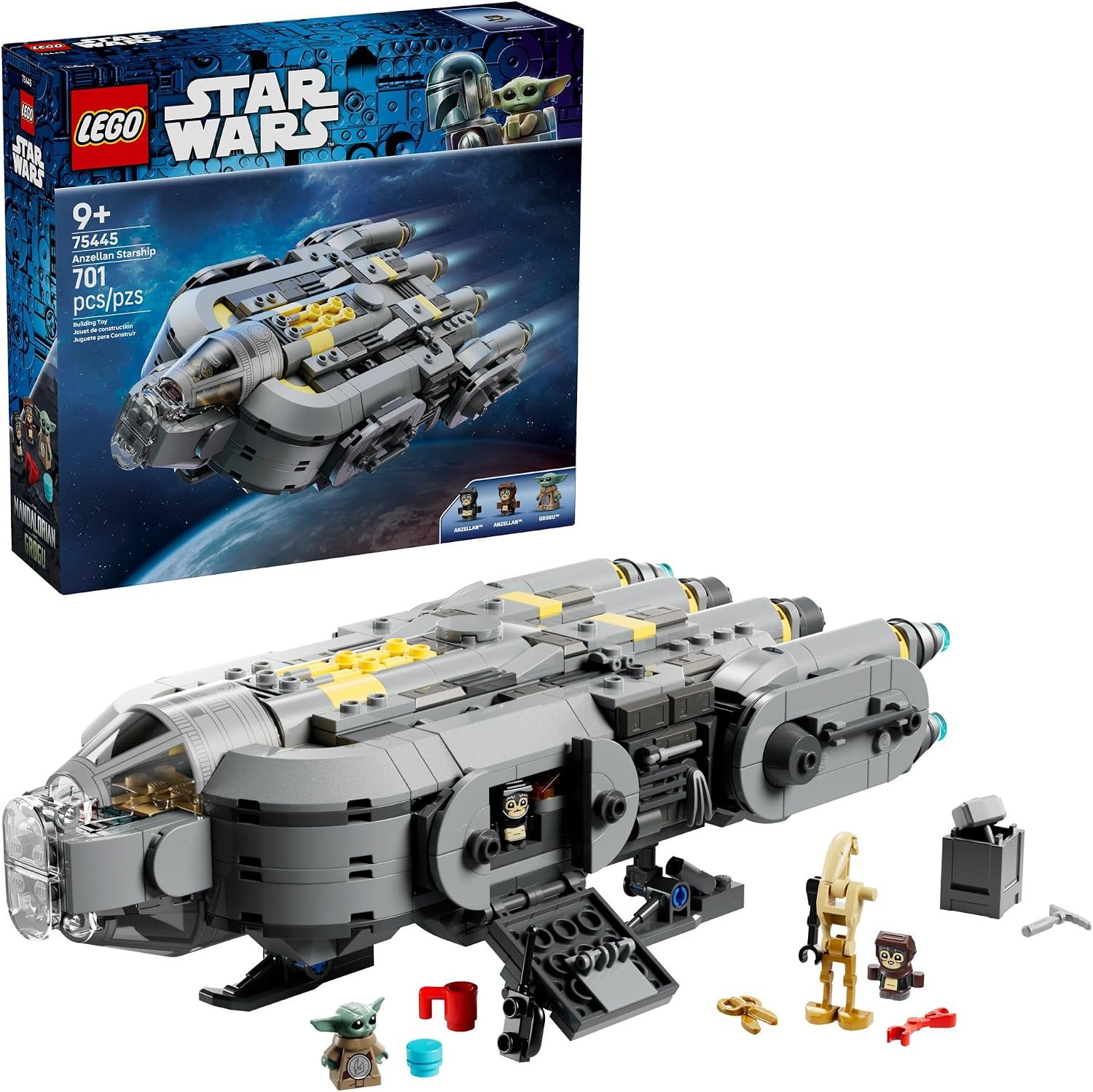 LEGO Star Wars The Mandalorian and Grogu Anzellan Starship 75445