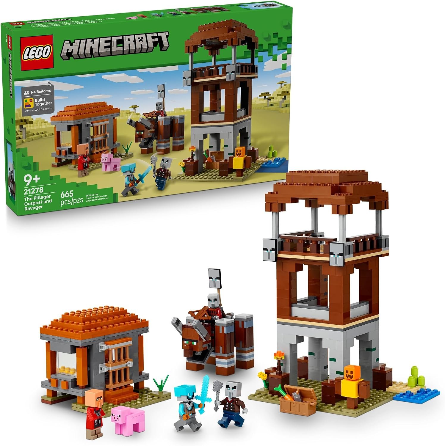 LEGO Minecraft The Pillager Outpost and Ravager 21278