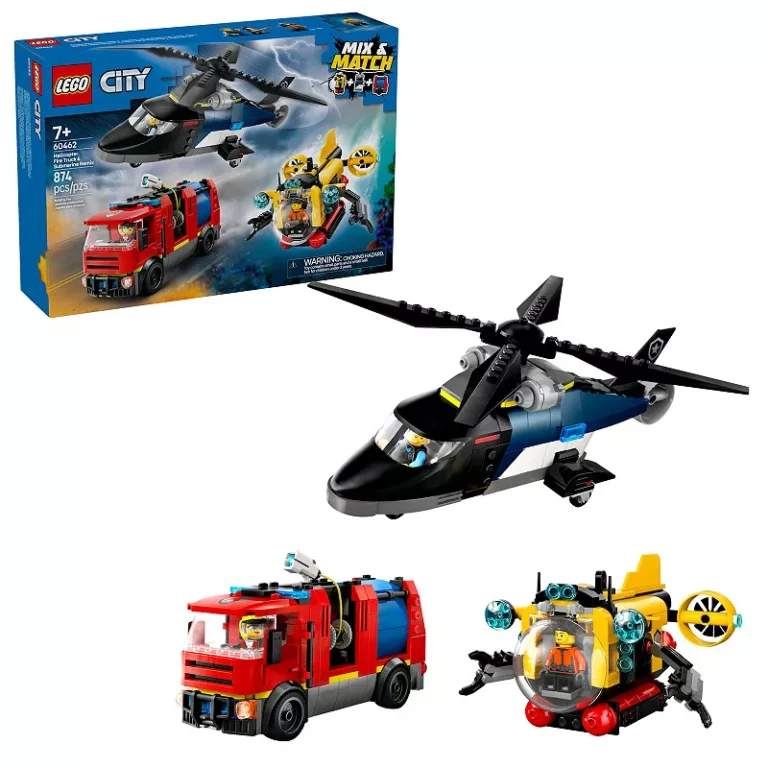 LEGO City Helicopter Fire Truck and Submarine Remix 60462